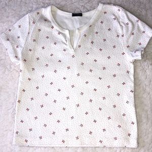 Brandy Melville white cherry top